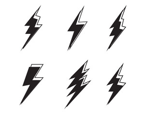 lightning bolt illustration thunder icon set flash icon lighting icon set