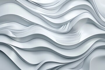 Obraz premium White wall with wave pattern