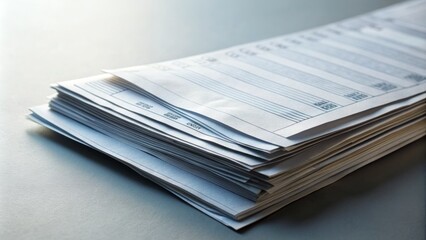 Stack of Paperwork on a Table, Paper, Documents, Office, Administration