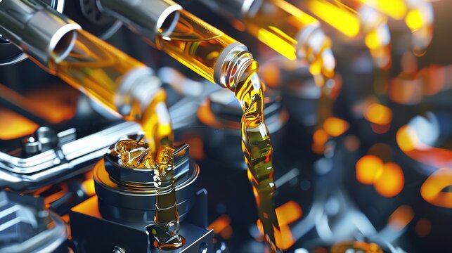 Fueling and maintaining car engine transmission and gear quality,UHD,4k Image