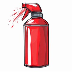 Obraz premium An isolated illustration of a no spray can allowed sign in flat style