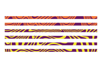 Abstract Swirl Line Pattern Set