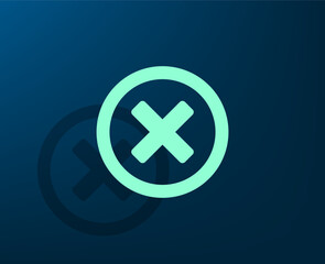 Fototapeta premium Vector illustration with shadow on blue background with gradient