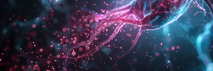 Fototapeta premium Dynamic Illustration of Neurons and Synapses