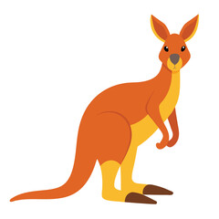 Vibrant Kangaroo Cartoon Illustration. A colorful vector illustration of a standing kangaroo, perfect for design projects.