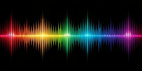 Rainbow Soundwave Abstract, sound , abstract , design , music