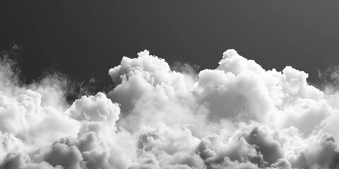 A black and white photo of clouds in the sky, great for use in weather or nature-themed designs