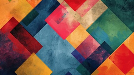Abstract Colorful Geometric Shapes