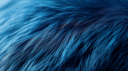 Close-up of blue fur texture with scallop edges, perfect for home decor and coastal aesthetics, capturing natural, wavy patterns resembling ocean waves.