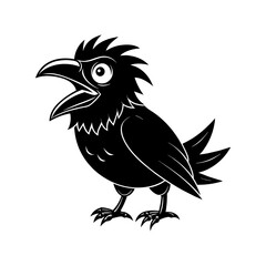 A cute bird silhouette vector