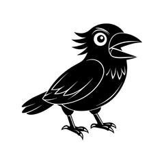 A cute bird silhouette vector