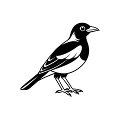Obraz premium A cute bird silhouette vector