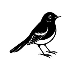 A cute bird silhouette vector
