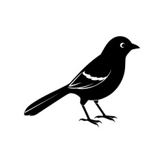 A cute bird silhouette vector