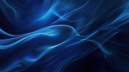 Fototapeta premium Neon blur in futuristic navy blue abstract background