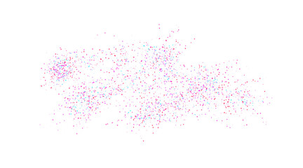 Bright multicolored lights, round shaped and transparent. A cluster of glowing holiday lights. Festive colorful confetti, chaotically scattered