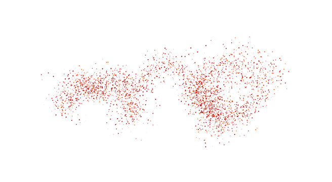 Bright red lights, round in shape and transparent. A cluster of glowing holiday lights.