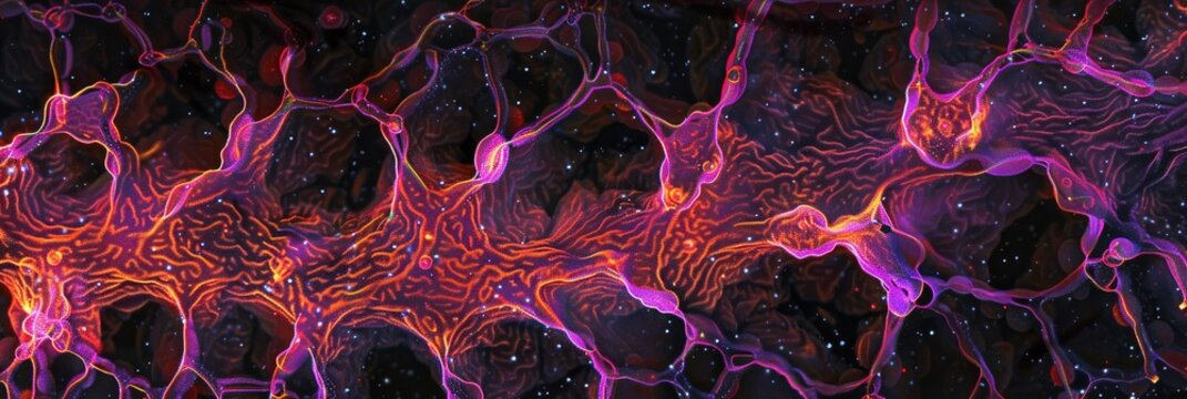 Mouse cerebral cortex section showing oligodendrocytes labeled using immunofluorescence and observed with a confocal laser scanning microscope