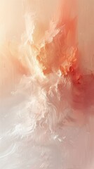  Elegant, emotional abstract art blending white and peach tones in a delicate pattern.
