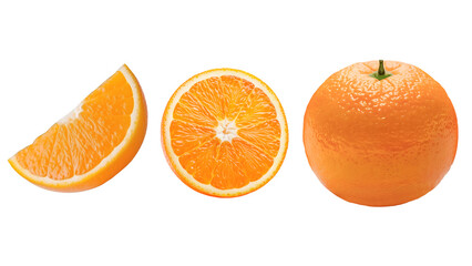 orange slices isolated on white background