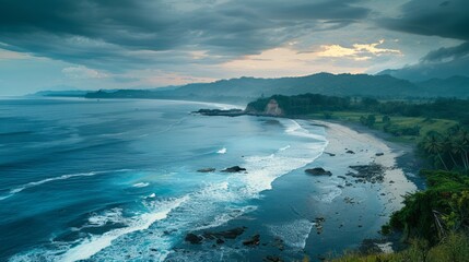 Naklejka premium Indonesian Coast Landscape