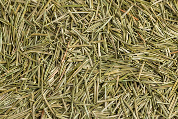 sharp dry spruce tree needles for fertilizing plants