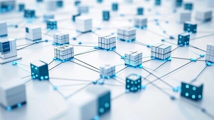 Circular Supply Chain Circular supply chain illustration on a white background, interconnected