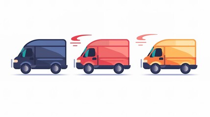 Fototapeta premium Fast shipping delivery truck icon set. Delivery truck icon. fast delivery icon