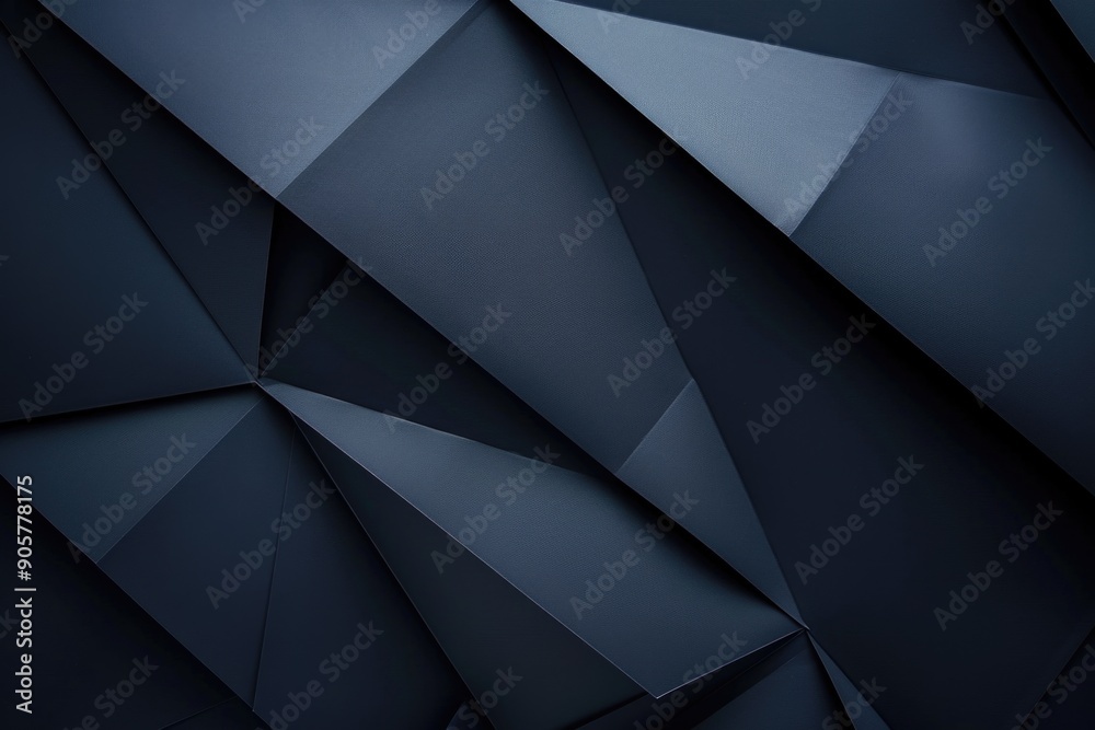 Poster a dark blue abstract design featuring triangular shapes