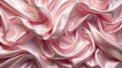 Obraz premium Abstract Pink Satin Drapery, Fabric Texture, Pink Background, Silk, Drape