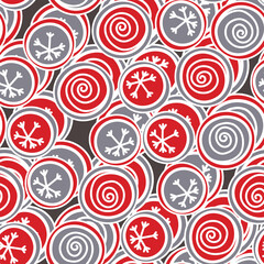 Seamless pattern with geometric aboriginal ornament. Ethnic tribal rounded color background. Afican, australian motiph. Dots painting. Vector illustration, template design for cloth, card, fabric