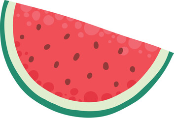 Doodle fruit. Natural tropical watermelon fruit, doodle vitamin slice of food. Vegan kitchen hand drawn, organic fruits or vegetarian food. Vector isolated icon illustration