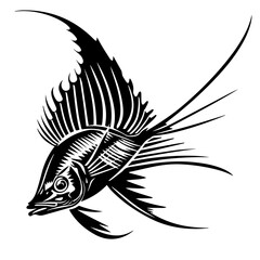 Sailfish Black Vector Illustration