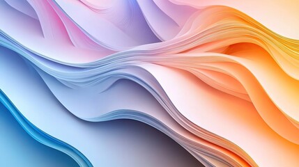Obraz premium 3D wallpaper with flowing lines and a gradient color scheme