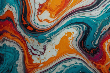 a marble textures white, green, orange, blue and black