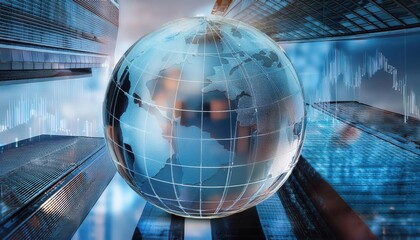 Global Connectivity Concept with a Glowing Digital Earth and Network Connections