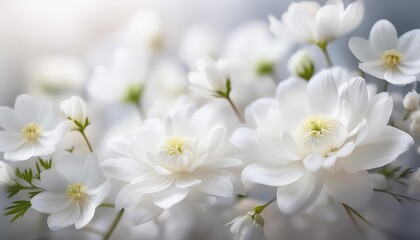 Obraz premium White Blossoms in Full Bloom Captured with Soft, Natural Light