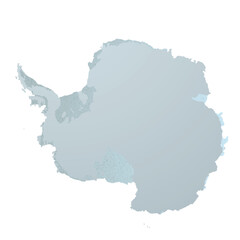 Map of Antarctica, sign silhouette. World Map Globe. Vector Illustration isolated on white background. Antarctic continent