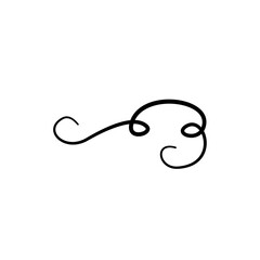 Hand drawn flourishes, swirls, decorative elements vector 