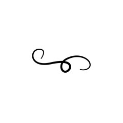 Hand drawn flourishes, swirls, decorative elements vector 