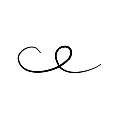 Hand drawn flourishes, swirls, decorative elements vector 