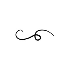 Hand drawn flourishes, swirls, decorative elements vector 