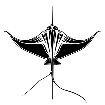 recommend clip art: Stingray Black Vector Illustration