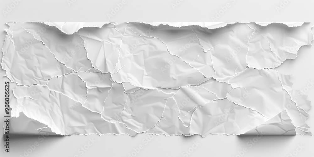 Poster A ripped page with edges frayed and fibers exposed