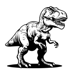 Hand-Drawn T-Rex Dinosaur Vector Illustration
