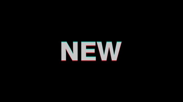 New motion text with blink glitch effect. 4k 60fps footage for product launches, new games