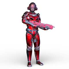 サイバー戦士　3DCGレンダリング