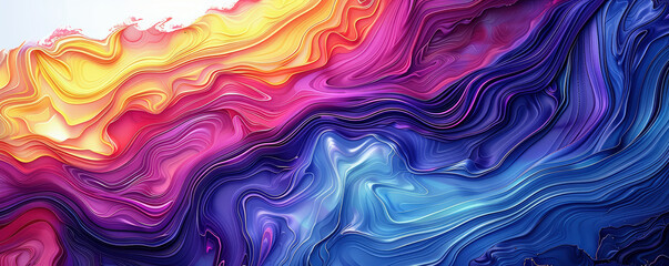 Abstract colorful wavy background with fluid shapes and vibrant colors