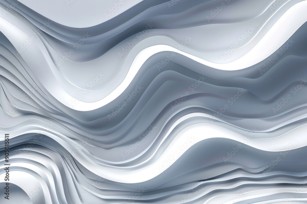 Aufkleber A minimalist design featuring wavy lines on a white and gray background, suitable for use in various creative projects
