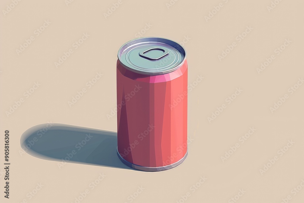 Poster a can of soda is placed on top of a table